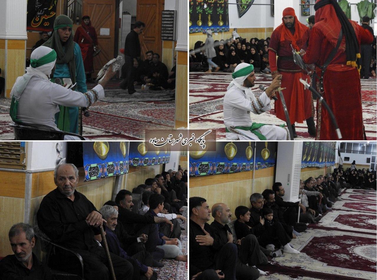 برگزاری مراسم شب تاسوعای حسینی در حسینیه غازم آبادی های مقیم ساوه با اجرای تعزیه و توزیع غذای تبرکی. الناز33