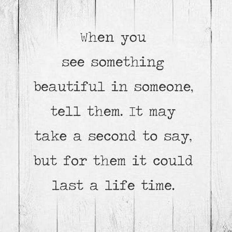 وقتی  یه چیز زیبا توی کسی دیدی حتما بهش بگو؛ شاید واسه تو یه ثانیه طول بکشه اما برای اون میتونه یه عمر باقی بمونه.. چالش