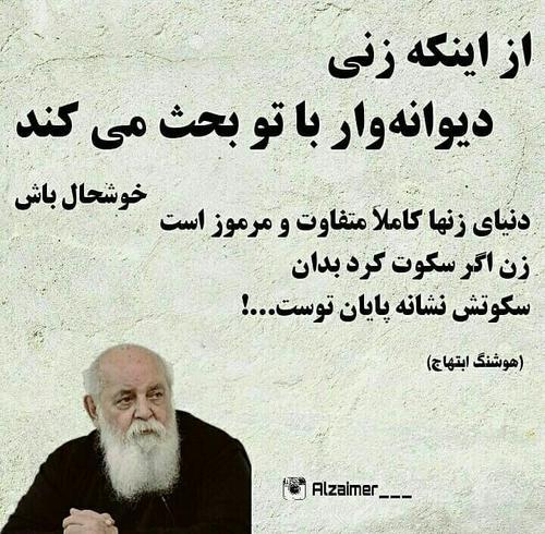از اینکه زنی دیوانه وار با تو بحث کند خوشحال باش سوران1348